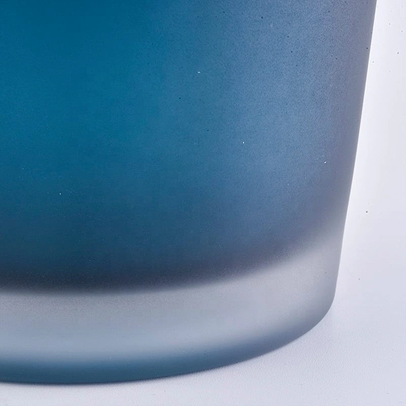 luxury large frosted glass candle jar