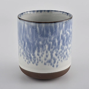 Wholesale Customized ceramic candle jar with customized different color