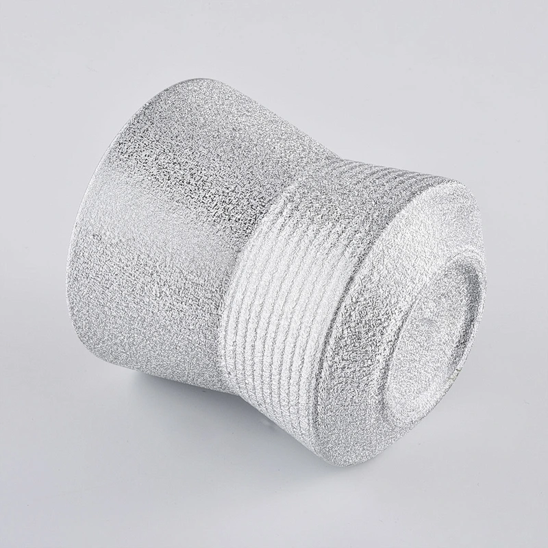luxury metallized ceramic candle holder