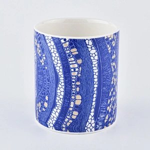 Custom Beautiful High Quality Ceramic Candle Vessels For Home Decoration