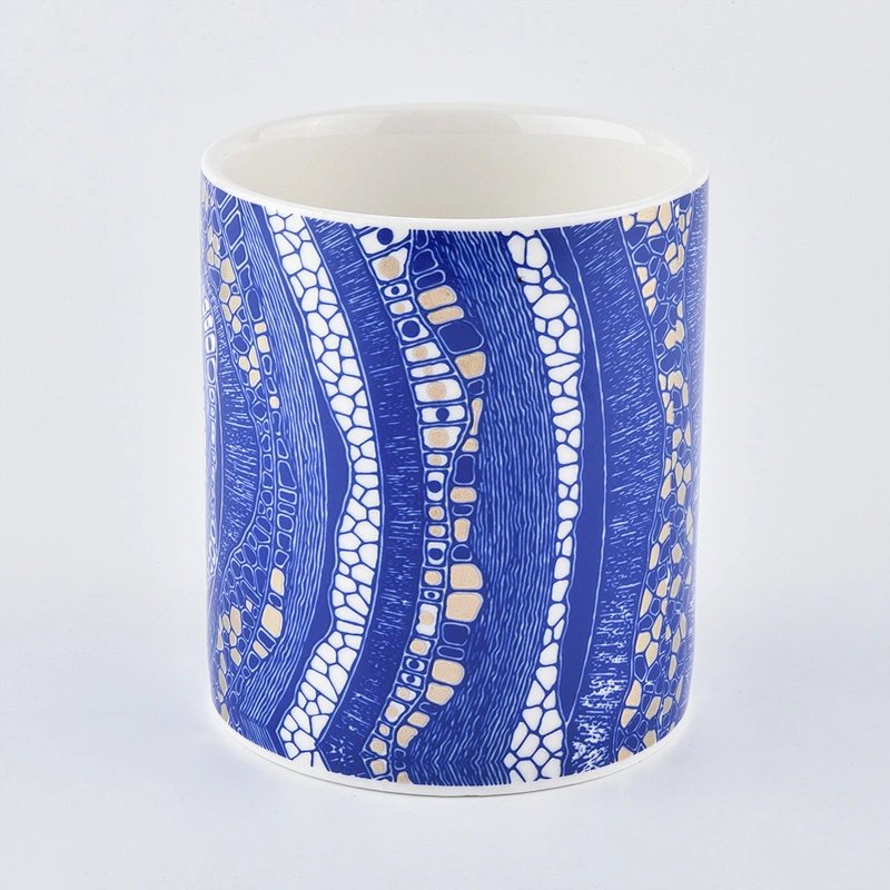 Custom Beautiful High Quality Ceramic Candle Vessels For Home Decoration