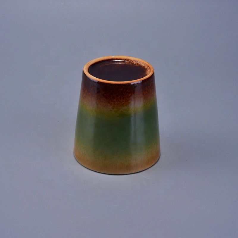 Religious scented ceramic candle jars frosted