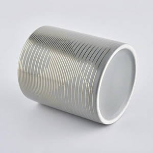 Custom Matte Ceramic Candle Vessels With Printing