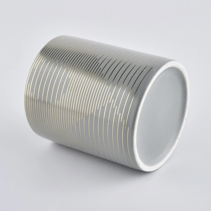 Custom Matte Ceramic Candle Vessels With Printing