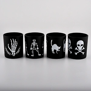 8oz Hallween  Glass Candle Holders