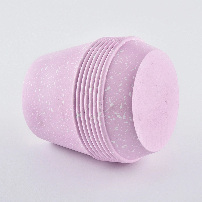 8oz 10oz Sunny design custom empty pink cement candle jar