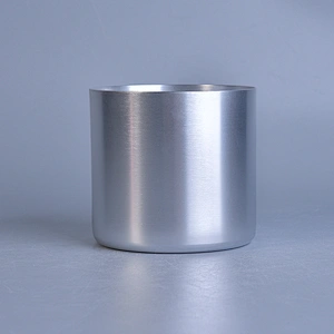 Simple and Luxury Silver Metal Candle Jar
