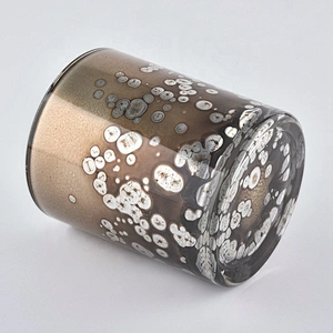 luxury decor painted glass candle jar