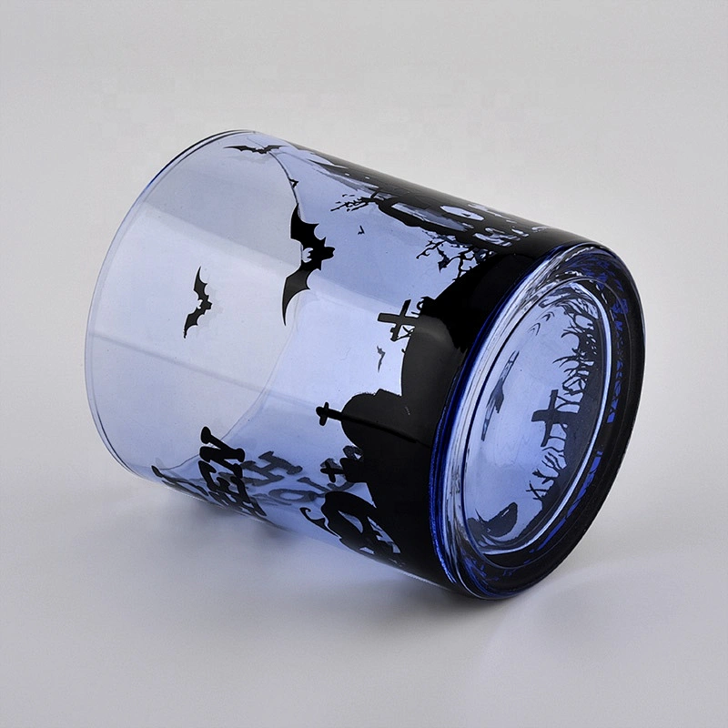 new color 8oz glass candle jar