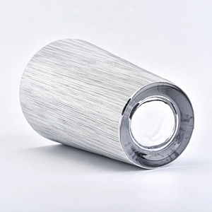 Suppliers silver luxury leather PU candle holders 8oz 10oz 11oz