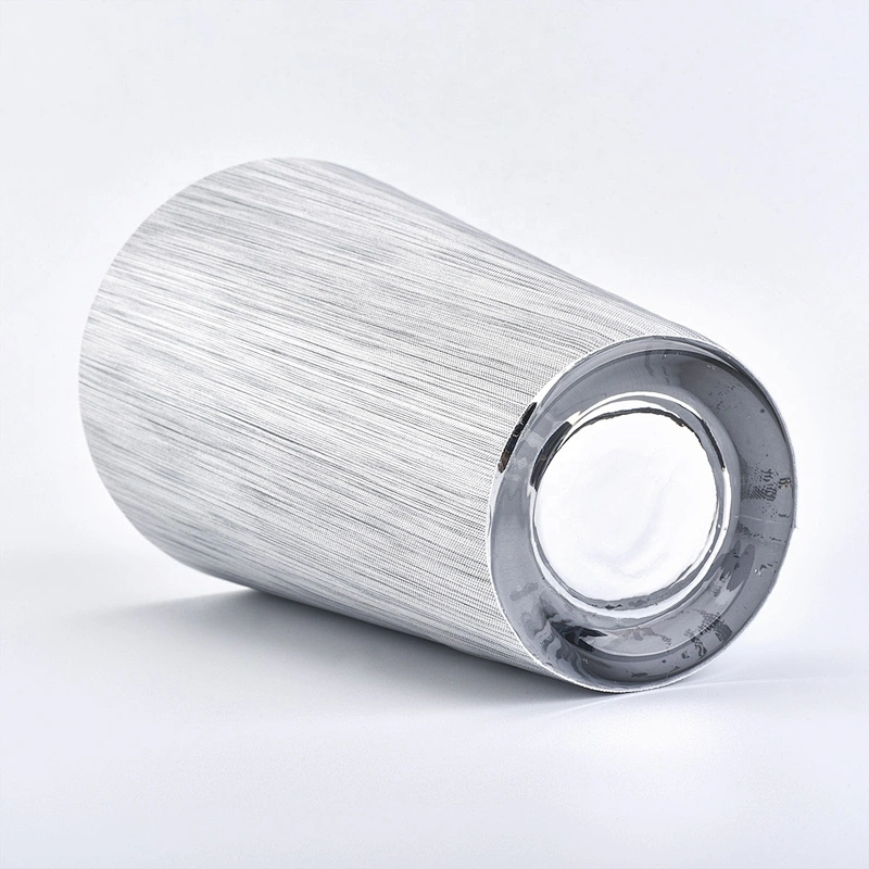 Suppliers silver luxury leather PU candle holders 8oz 10oz 11oz