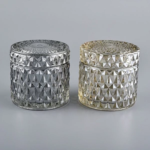 Custom Color Luxury 7oz Glass Candle Jar With Lid