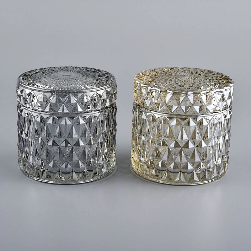 Custom Color Luxury 7oz Glass Candle Jar With Lid