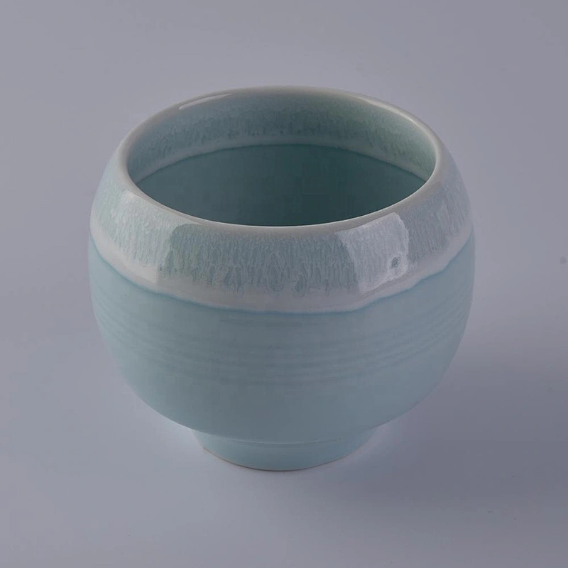 Wholesales China blue candle ceramic bowl 6oz 8oz 10oz