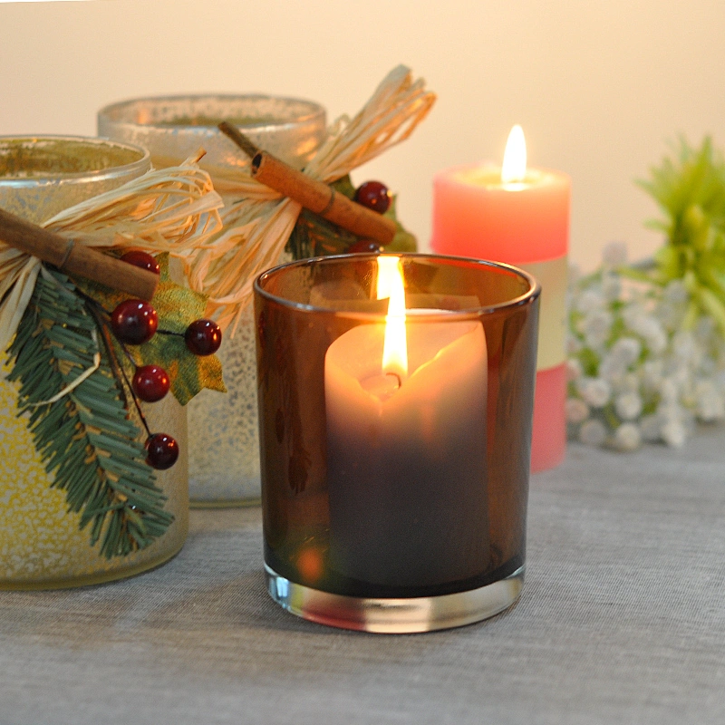 Hot sale 10oz colorful glass candle jars