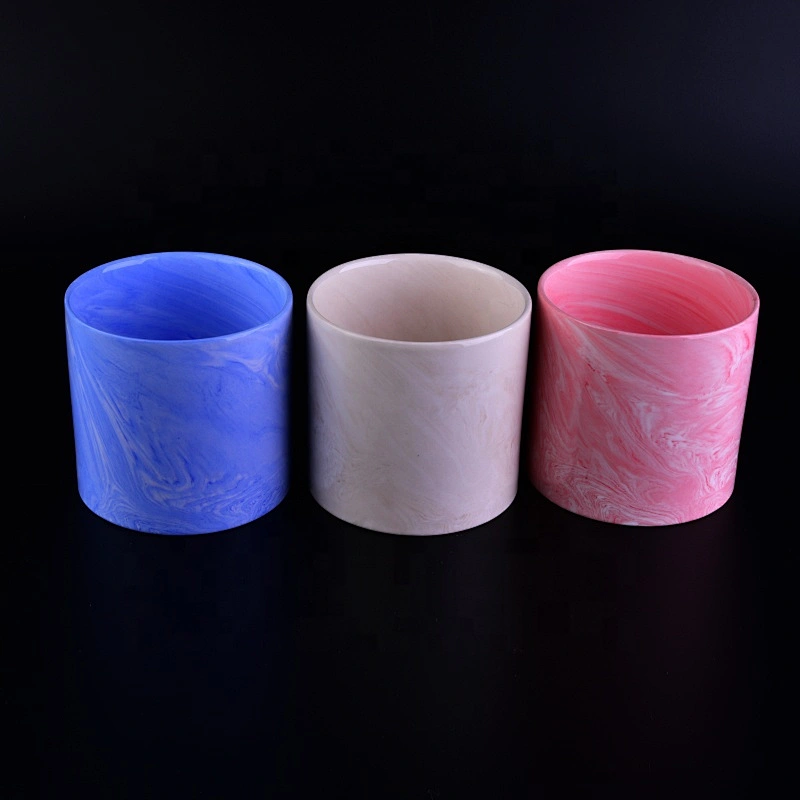 Home decoration colorful candle ceramic holder 10oz 20oz