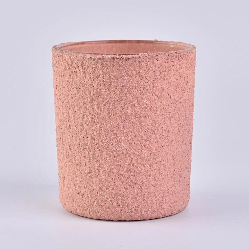 Wedding decorative pink votive candle concrete jar 10oz 20oz
