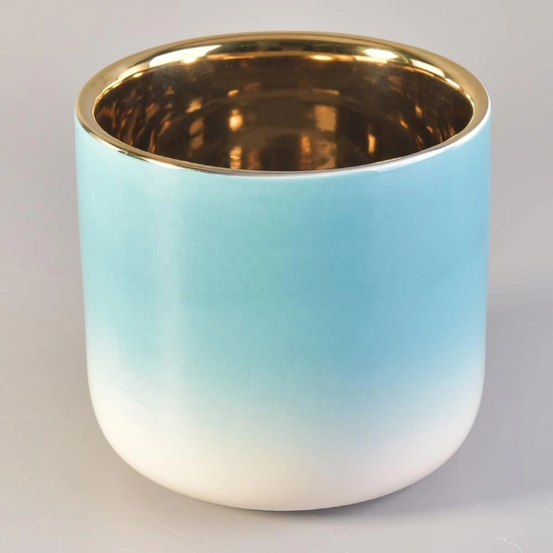 8oz 10oz 12oz Wedding decor blue luxury ceramic candle holder