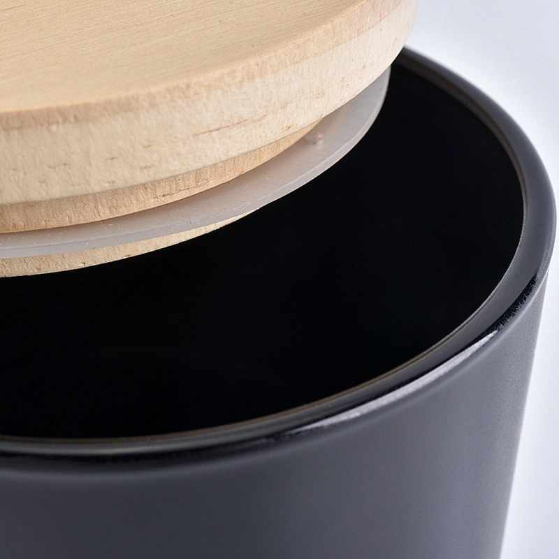 10oz matte black glass candle holders