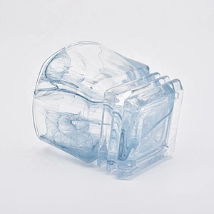 Sunny square hurricane tea light glass candle holder for christmas