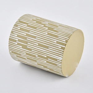 10oz Customized gold tea light ceramic candle holder