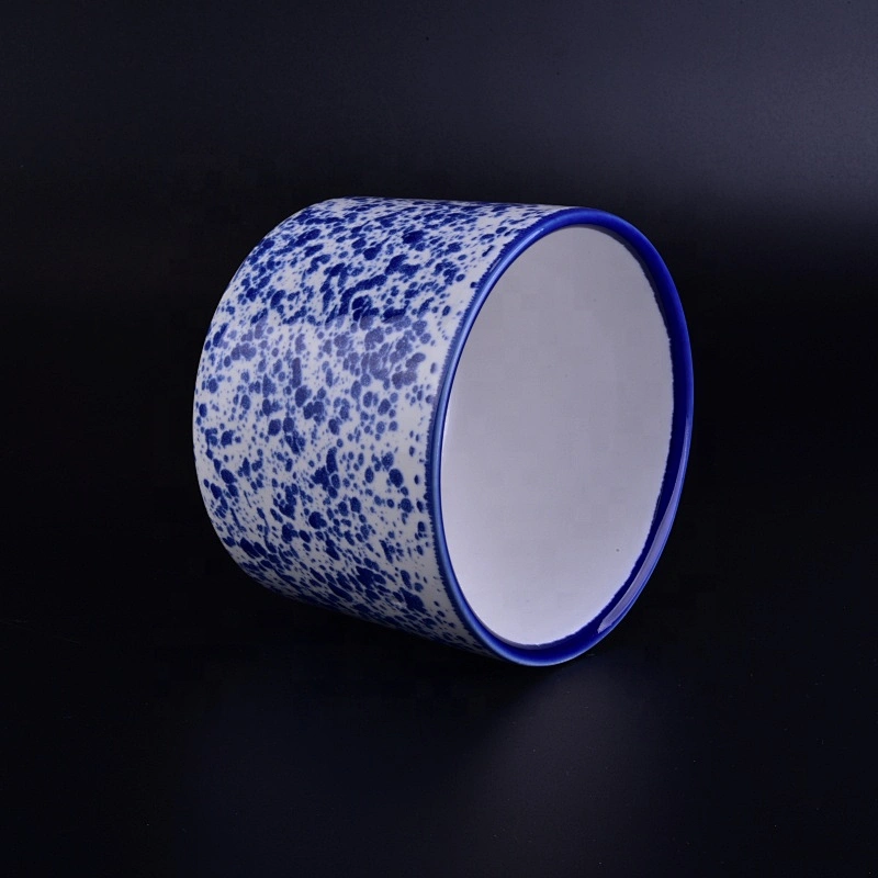 Vintage customized round terrazzo candle jars