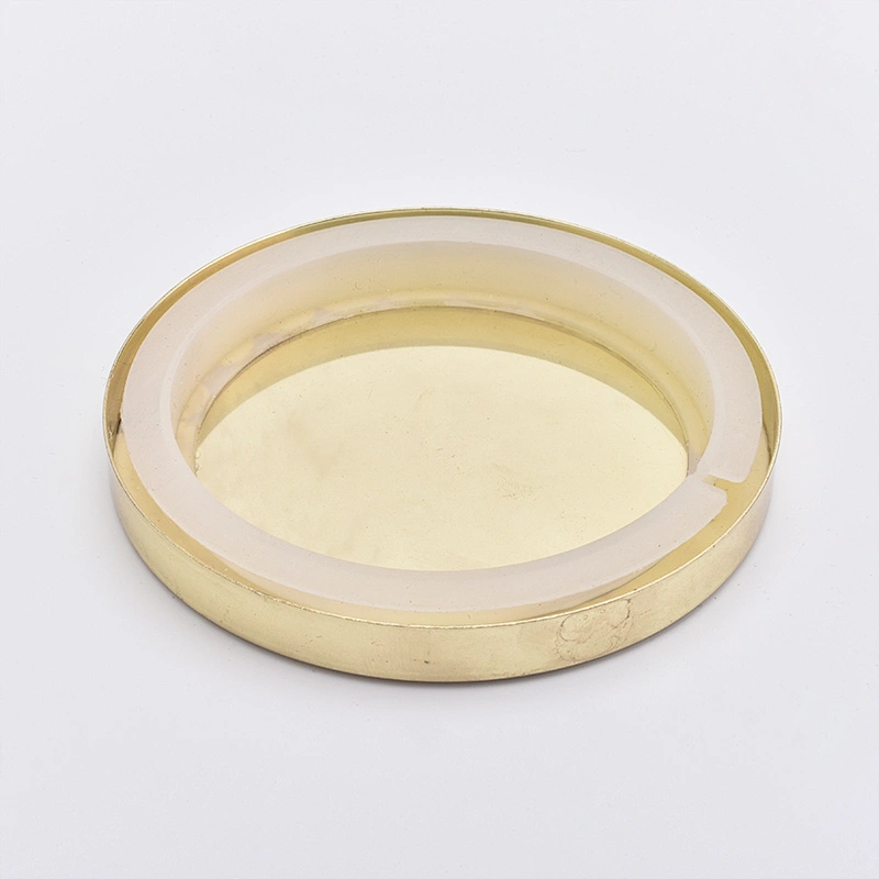 Stainless steel metal lid for candle jars