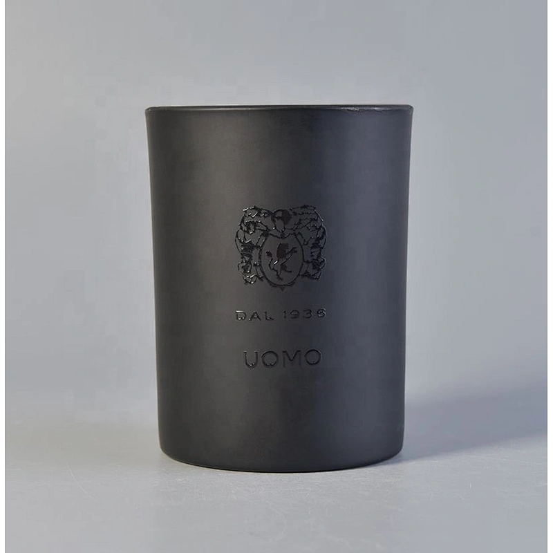 home goods luxurious heat resistant matte black glass candle jar holder