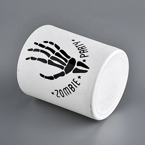 Party decoration white votive frosted candle glass holder 10oz 12oz