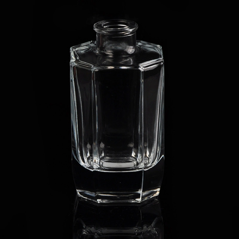 4oz transparent octagon high-white glass perfume bottles fragrance bottles