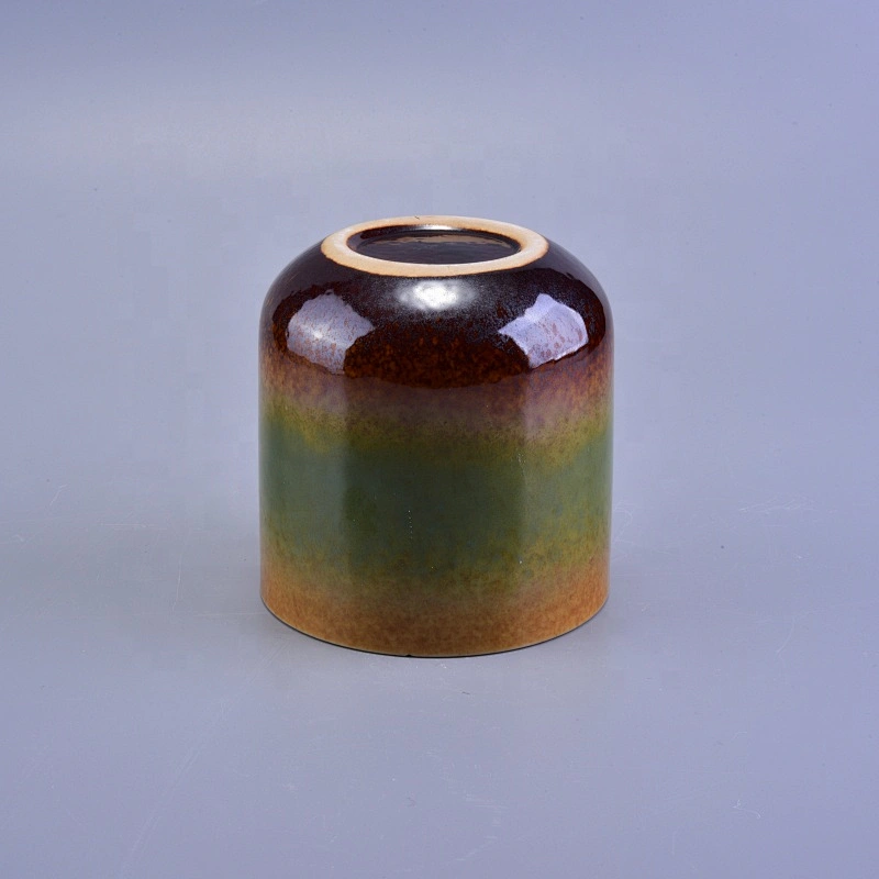 400ml Elegant iridescent  ceramic jar candle wholesale