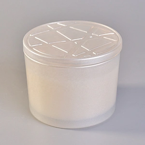 Wholesales Custom white scented luxury glass candle jar with lids