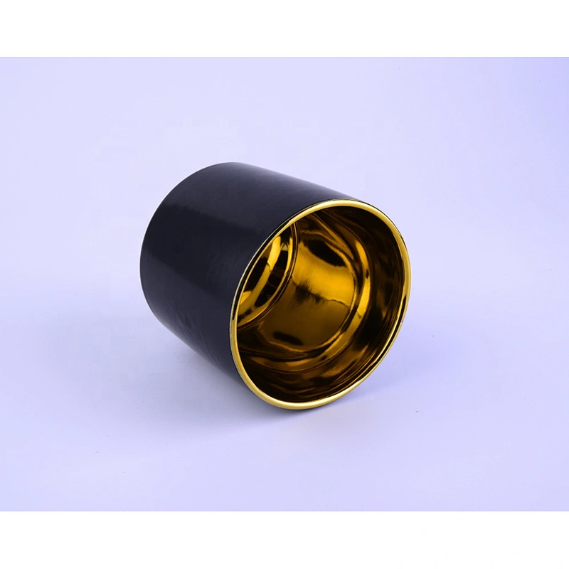 Sunny new design black frosted Ceramic Candle jars wholesales