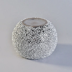 Christmas crystal round plating glass jar candle