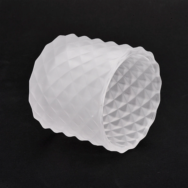 110ml matte white cute little glass candle holders with lid  home decorations