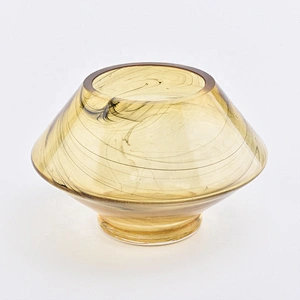Luxury decorative tealight gold glass candle jar container