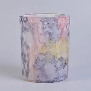 Marble Pattern Glass Candle Holder Wholesale