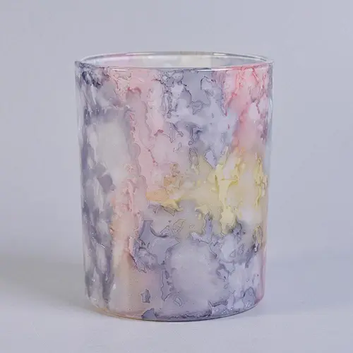 Marble Pattern Glass Candle Holder Wholesale