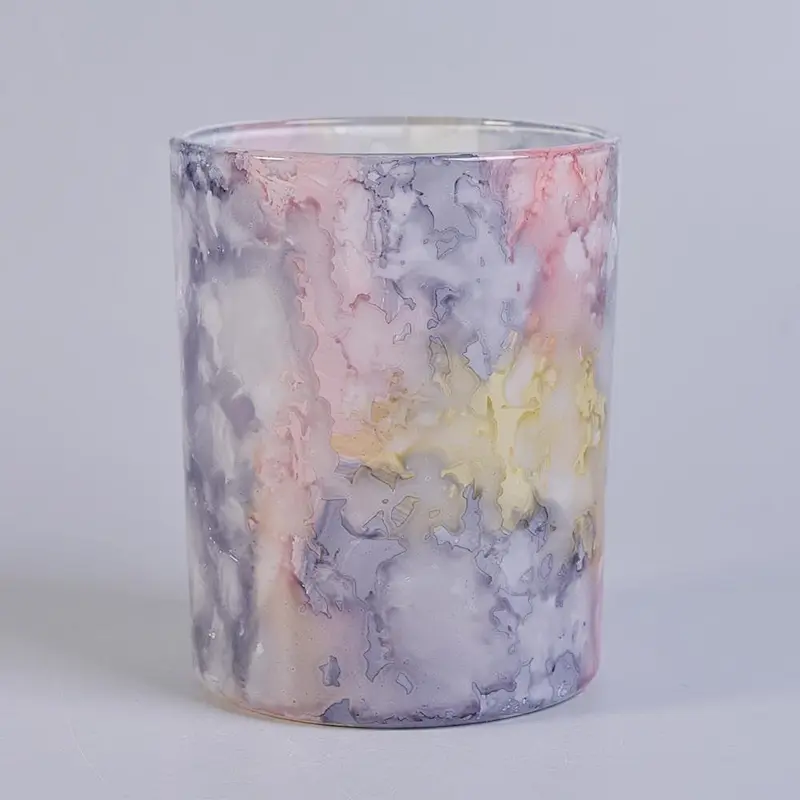 Marble Pattern Glass Candle Holder Wholesale