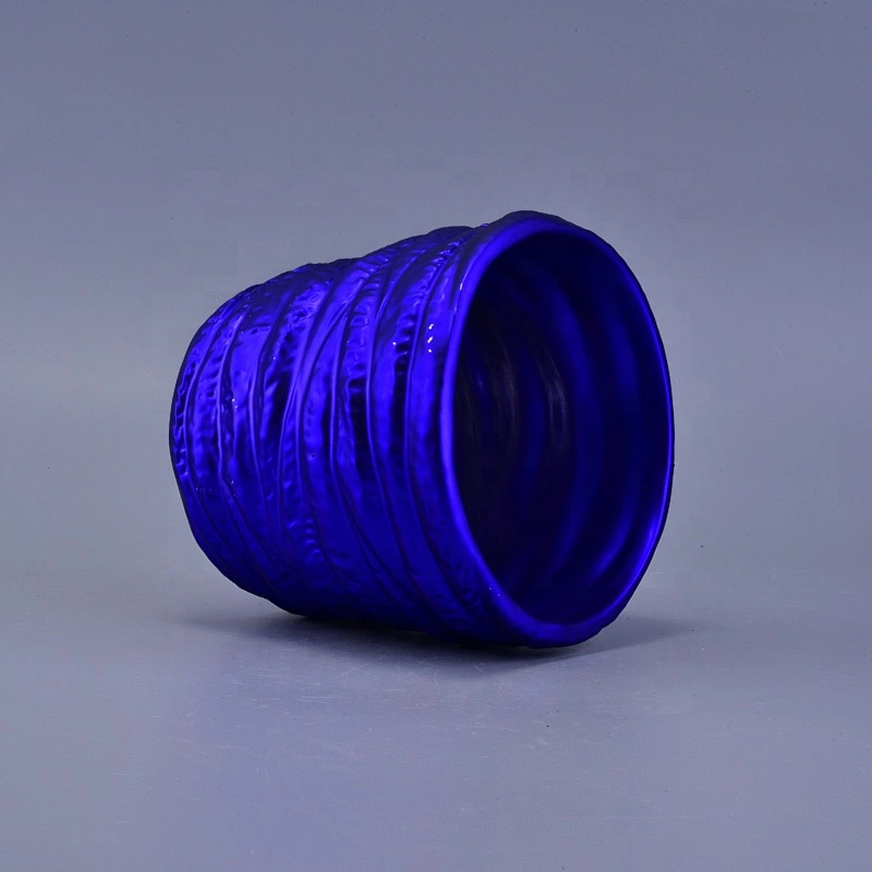 Electroplating empty religious ceramic tealight candle holder pillar