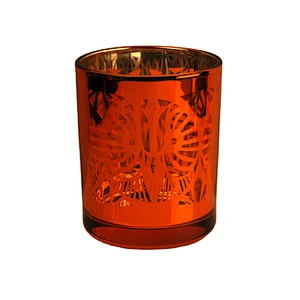 10oz 20oz Wholesales laser electroplated glass candle holders for home decor