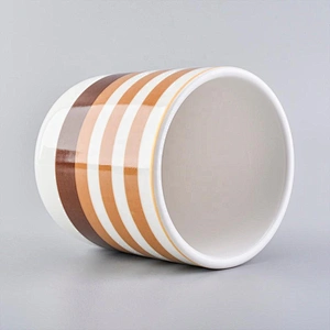 Wholesales empty tea light custom white ceramic candle holder jars 10oz