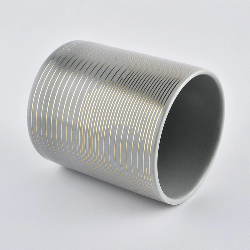 Custom Matte Ceramic Candle Vessels With Printing