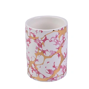 Sunny empty tealight custom pink ceramic candle jar holders
