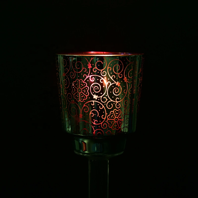 Manufacturer custom decorative stand glass electroplating candle holders