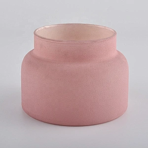 Wholesales popular pink matte large ceramic candle container 14oz 10oz