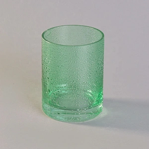 Simple tealight decorative coloured glass candle holder 350ml