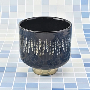 Sunny luxury decorative standing black candle glass holder