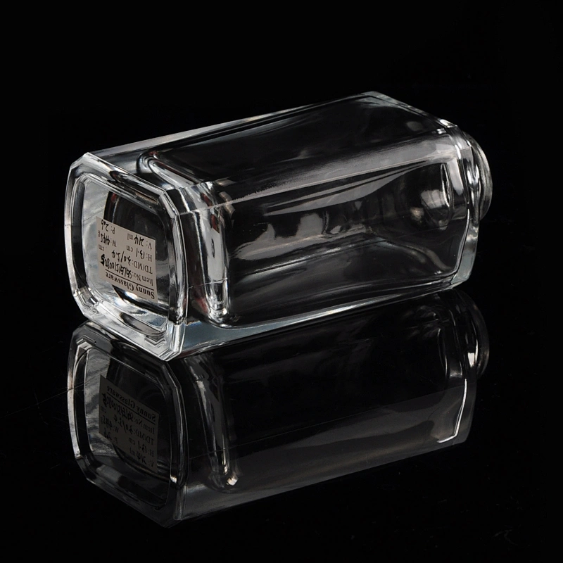 6oz square transparent high-white glass diffuser bottles fragrance bottles for home decor