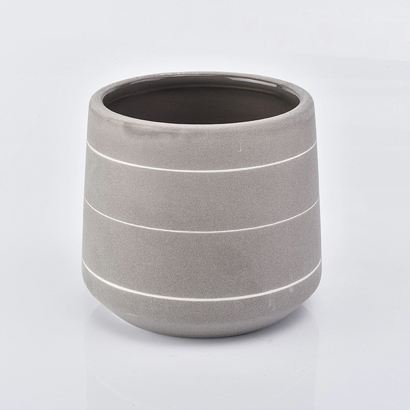 495ml ceramic candle holder with matte color surface